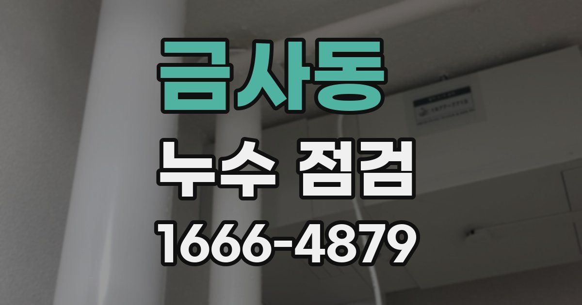 금사동 누수 점검