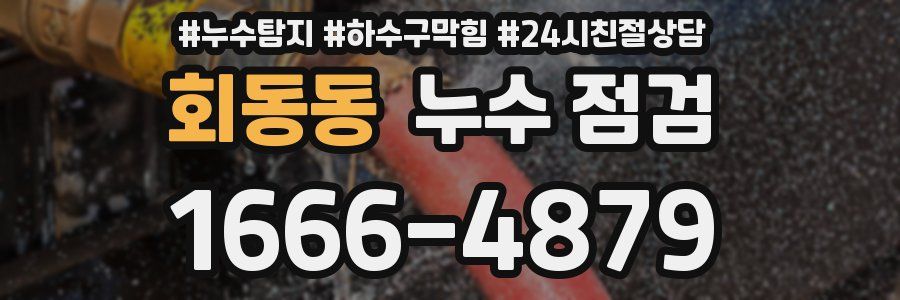 회동동 누수 점검