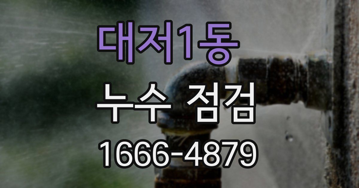 대저1동 누수 점검