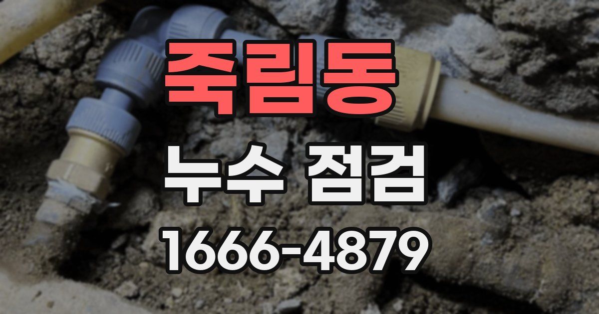 죽림동 누수 점검