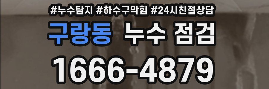 구랑동 누수 점검