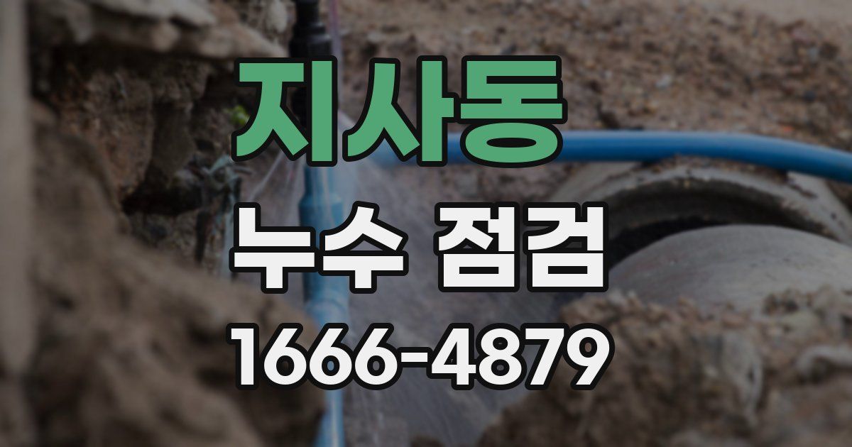 지사동 누수 점검