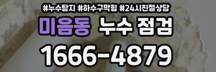 미음동 누수 점검