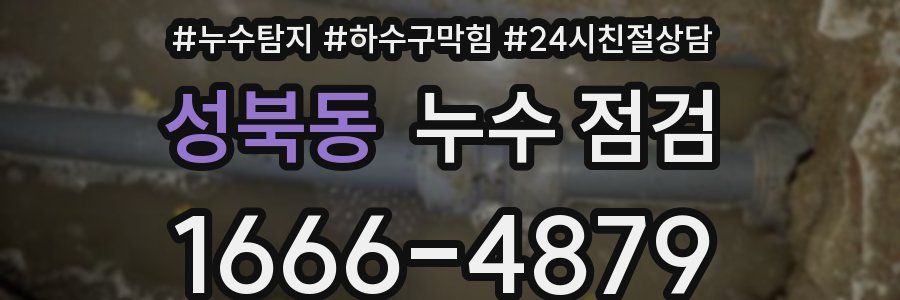 성북동 누수 점검