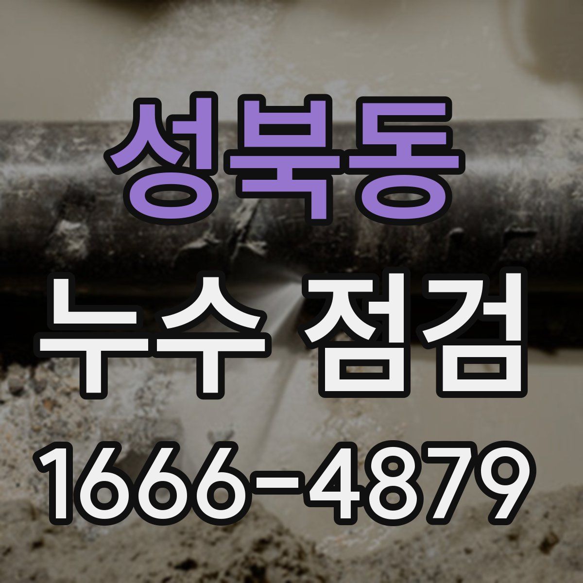 성북동 누수 점검