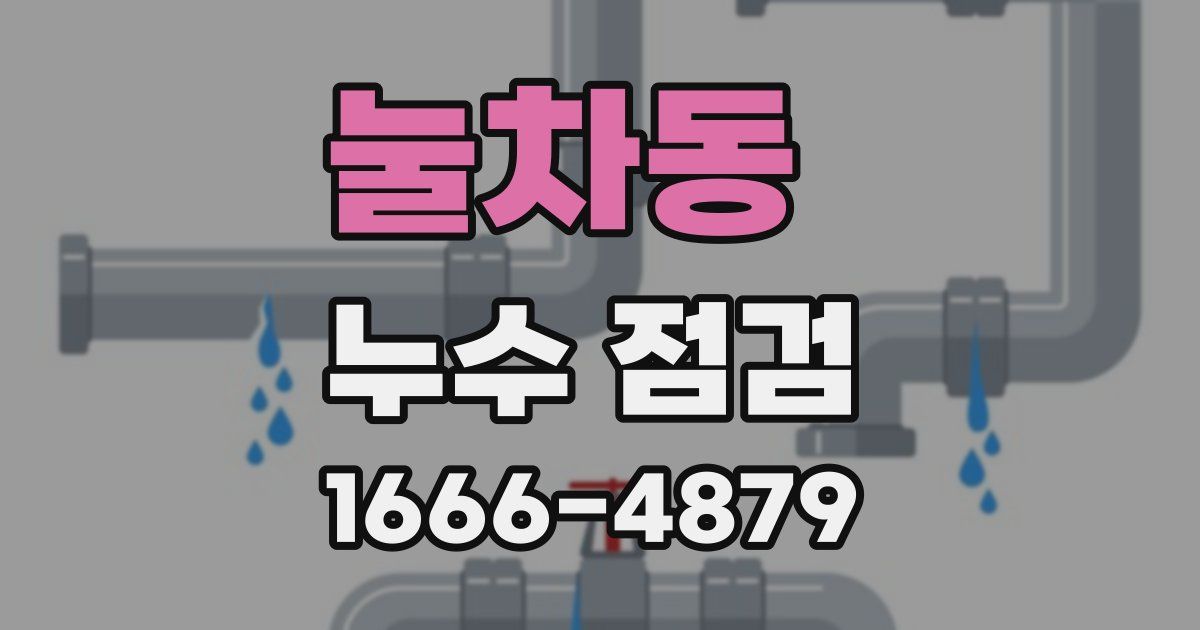 눌차동 누수 점검