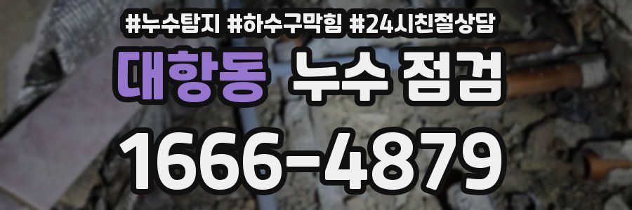 대항동 누수 점검