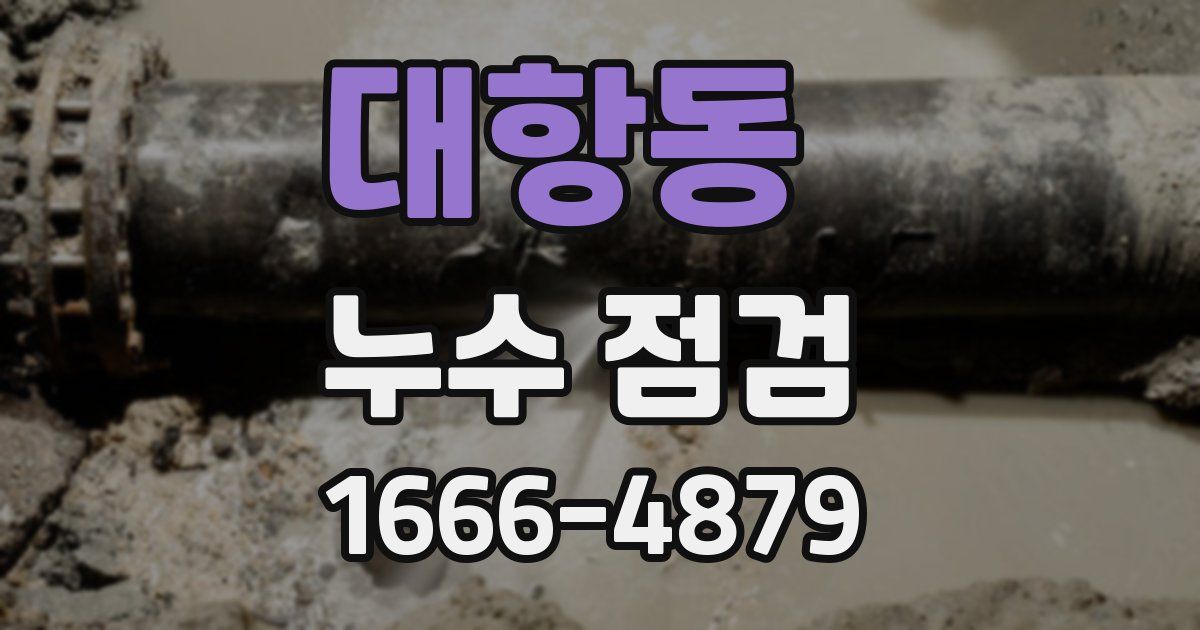 대항동 누수 점검