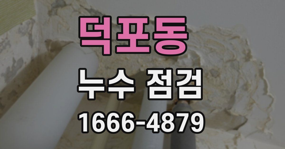덕포동 누수 점검