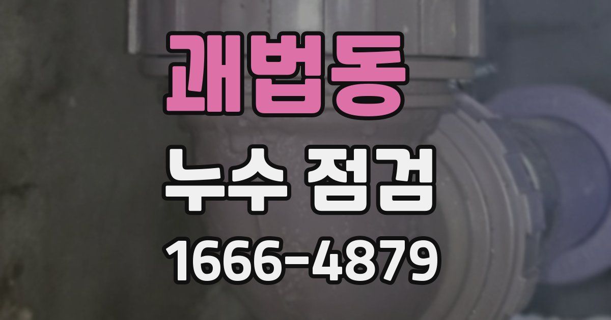 괘법동 누수 점검