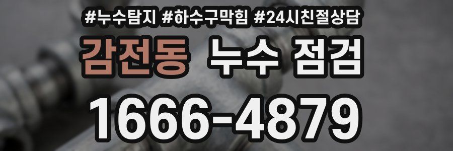 감전동 누수 점검