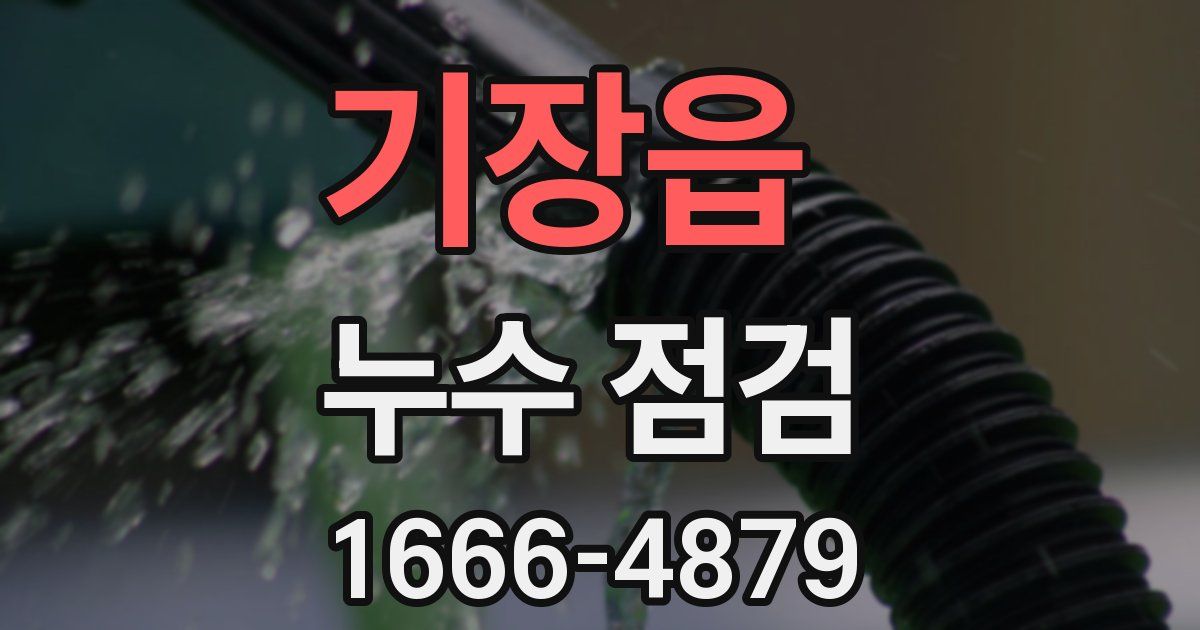 기장읍 누수 점검