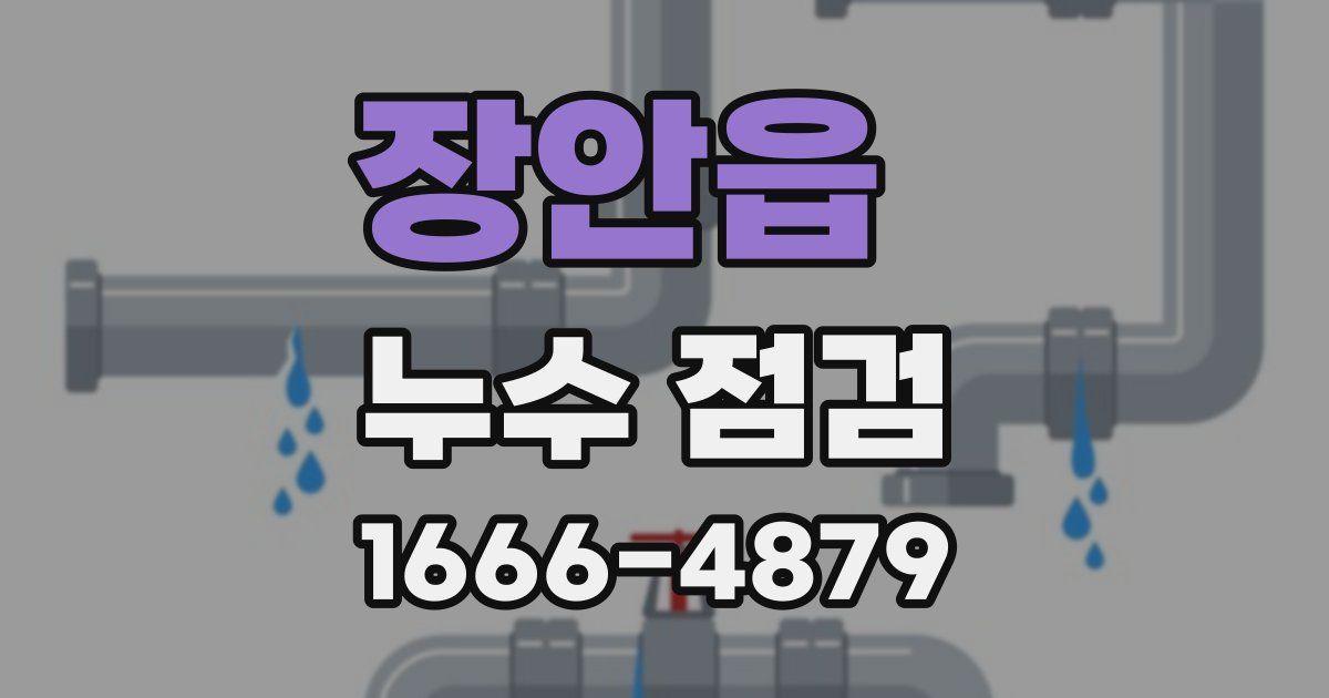장안읍 누수 점검