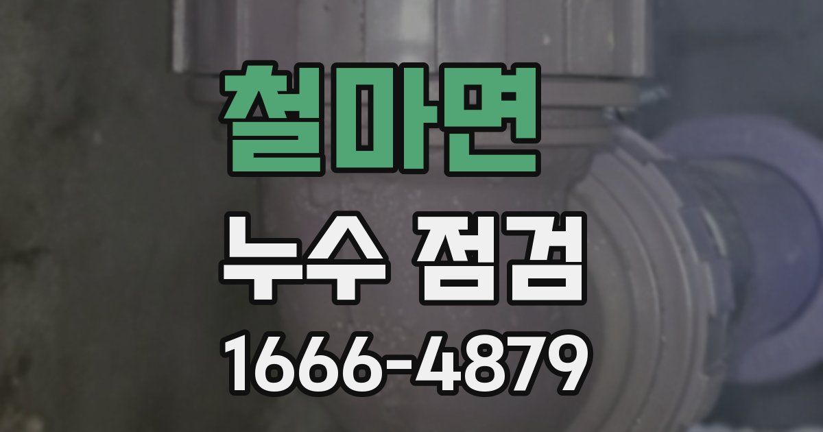 철마면 누수 점검