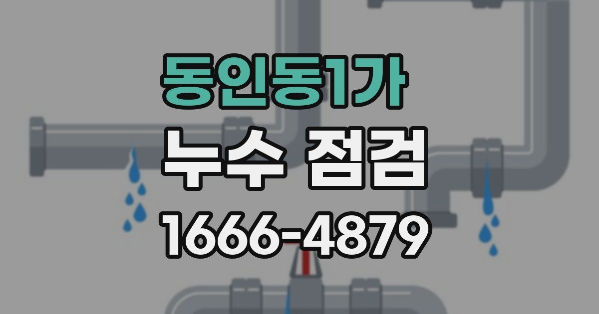 동인동1가 누수 점검