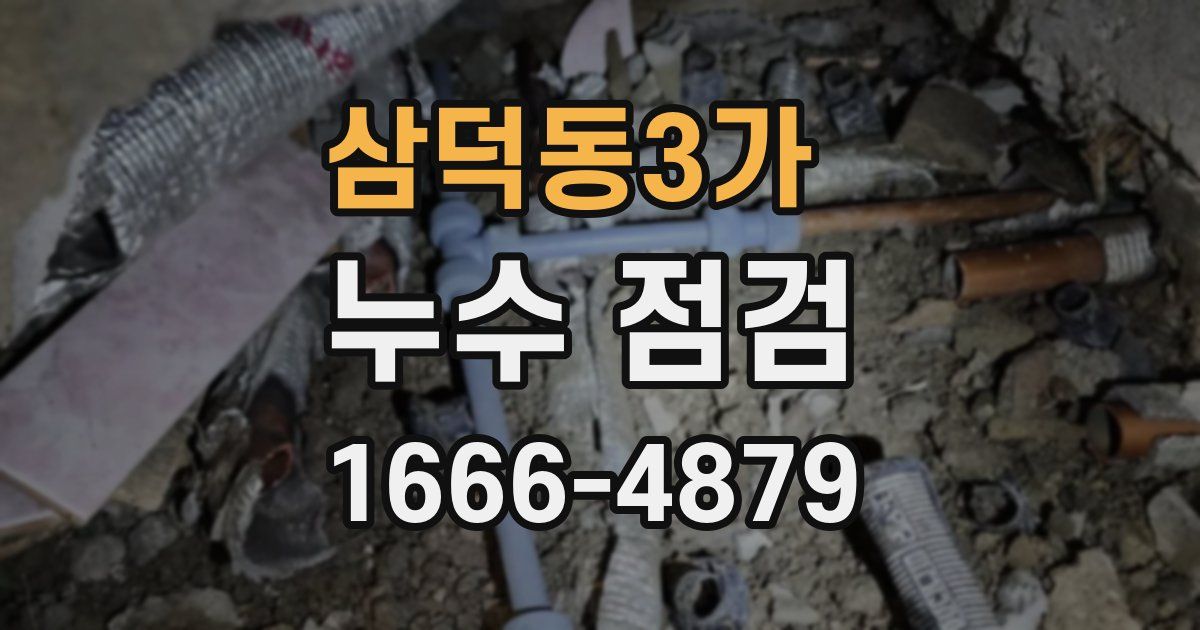 삼덕동3가 누수 점검