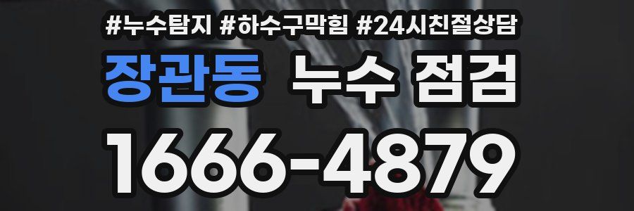 장관동 누수 점검