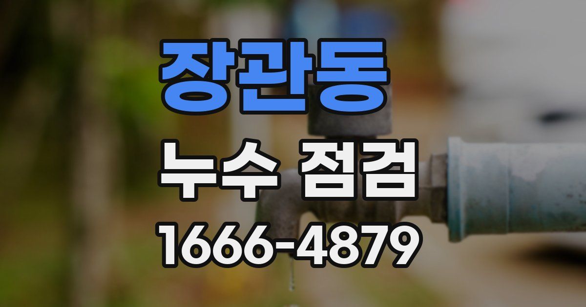 장관동 누수 점검