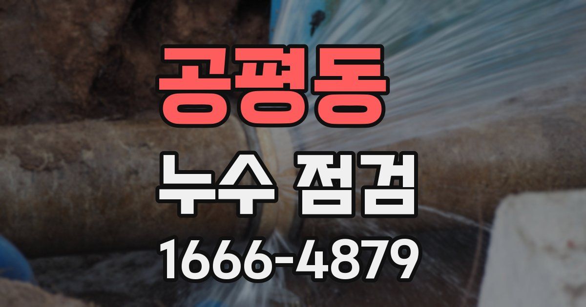 공평동 누수 점검