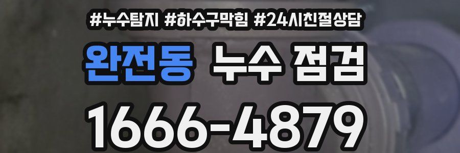 완전동 누수 점검