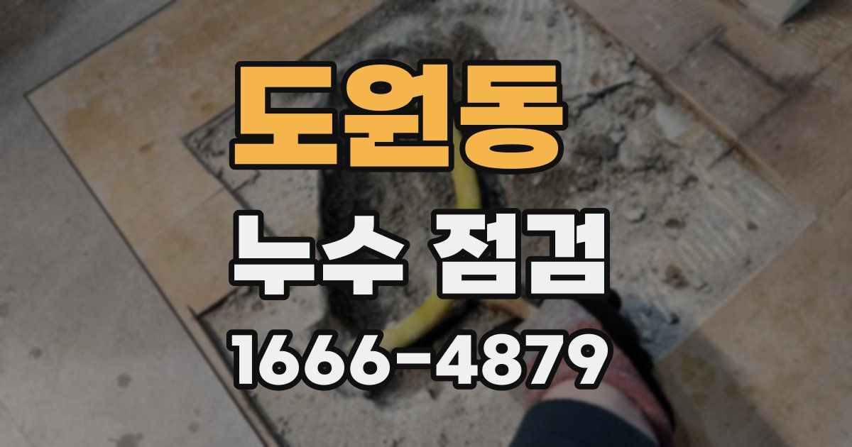 도원동 누수 점검