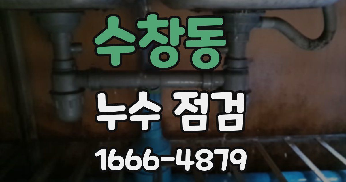 수창동 누수 점검