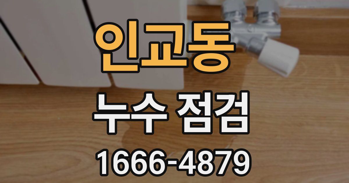 인교동 누수 점검