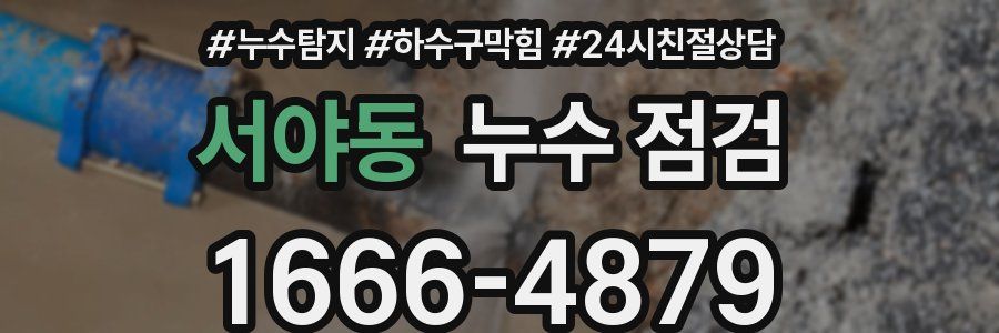 서야동 누수 점검