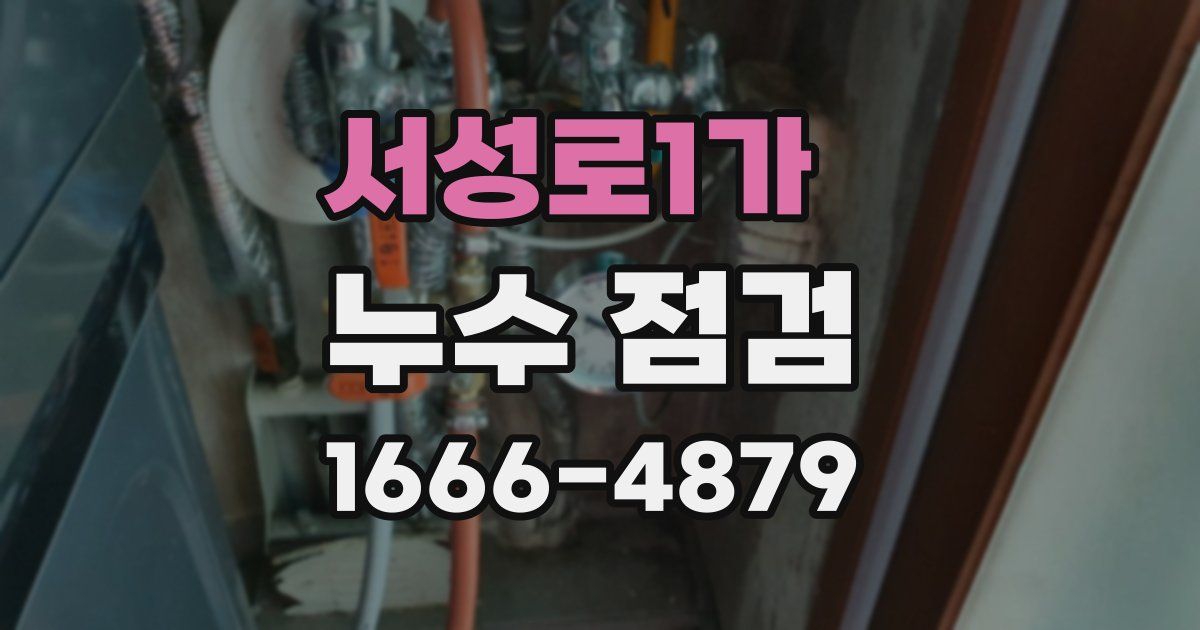 서성로1가 누수 점검