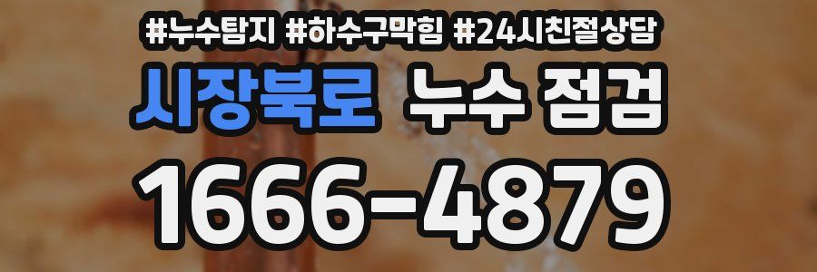 시장북로 누수 점검