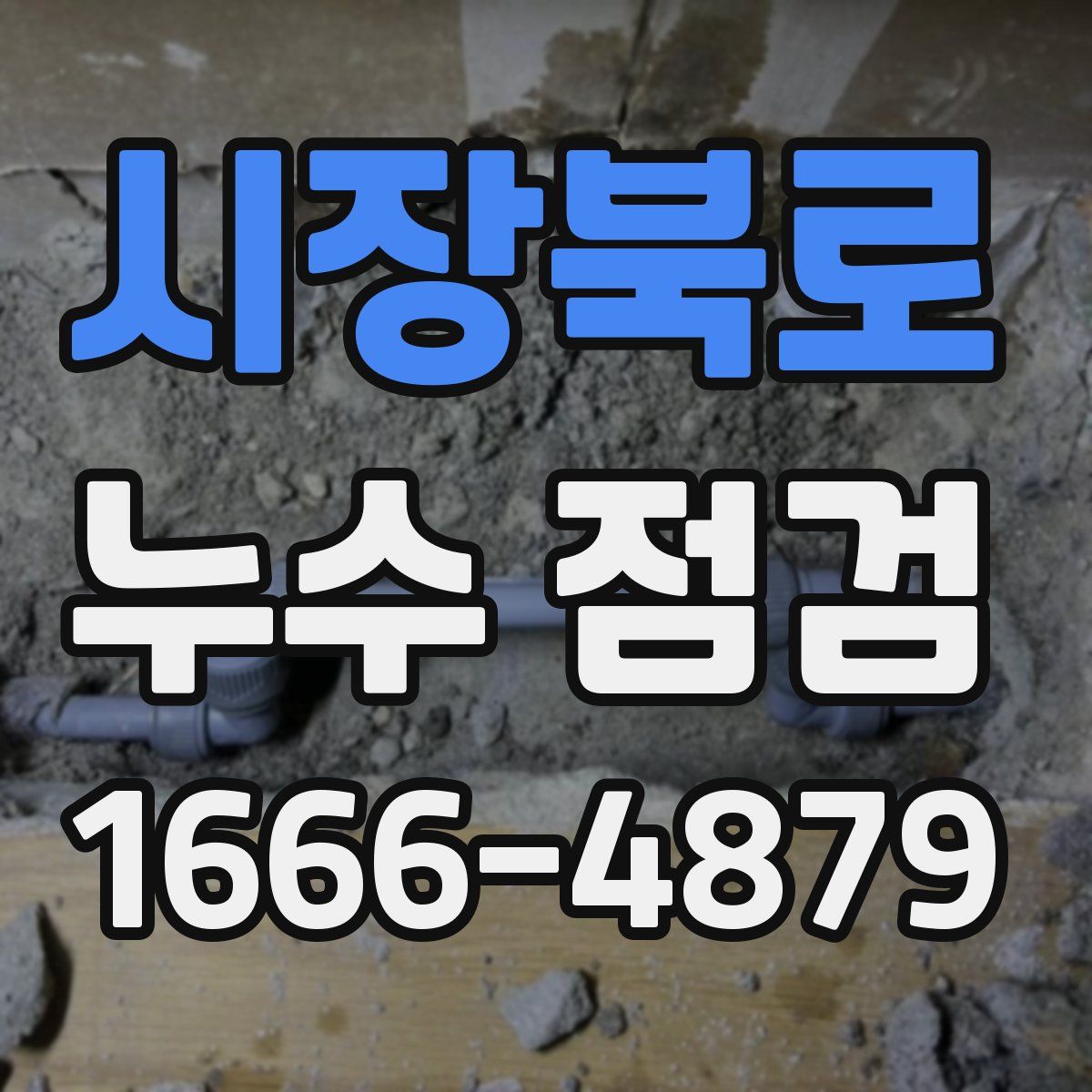 시장북로 누수 점검