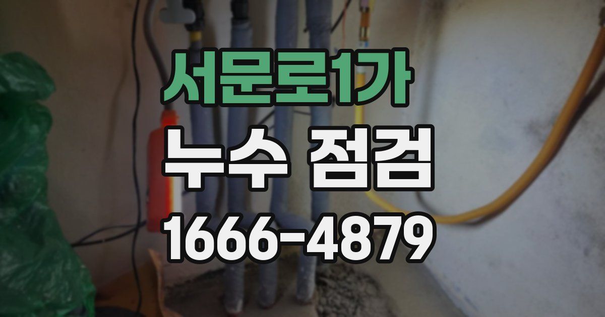 서문로1가 누수 점검
