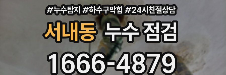 서내동 누수 점검
