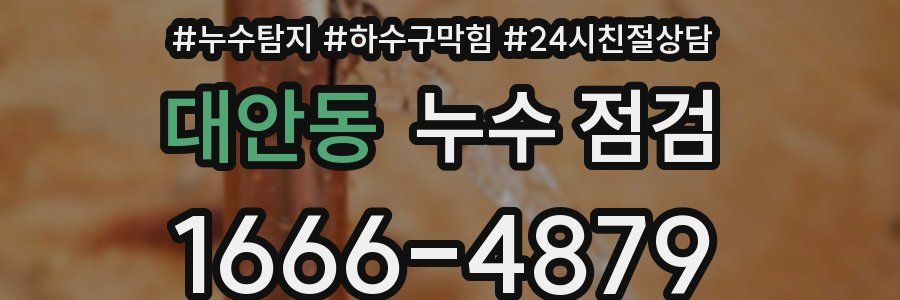대안동 누수 점검
