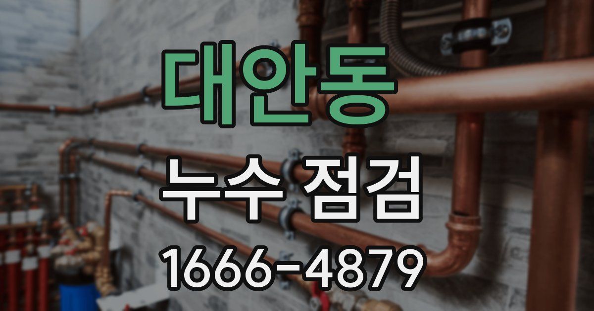 대안동 누수 점검