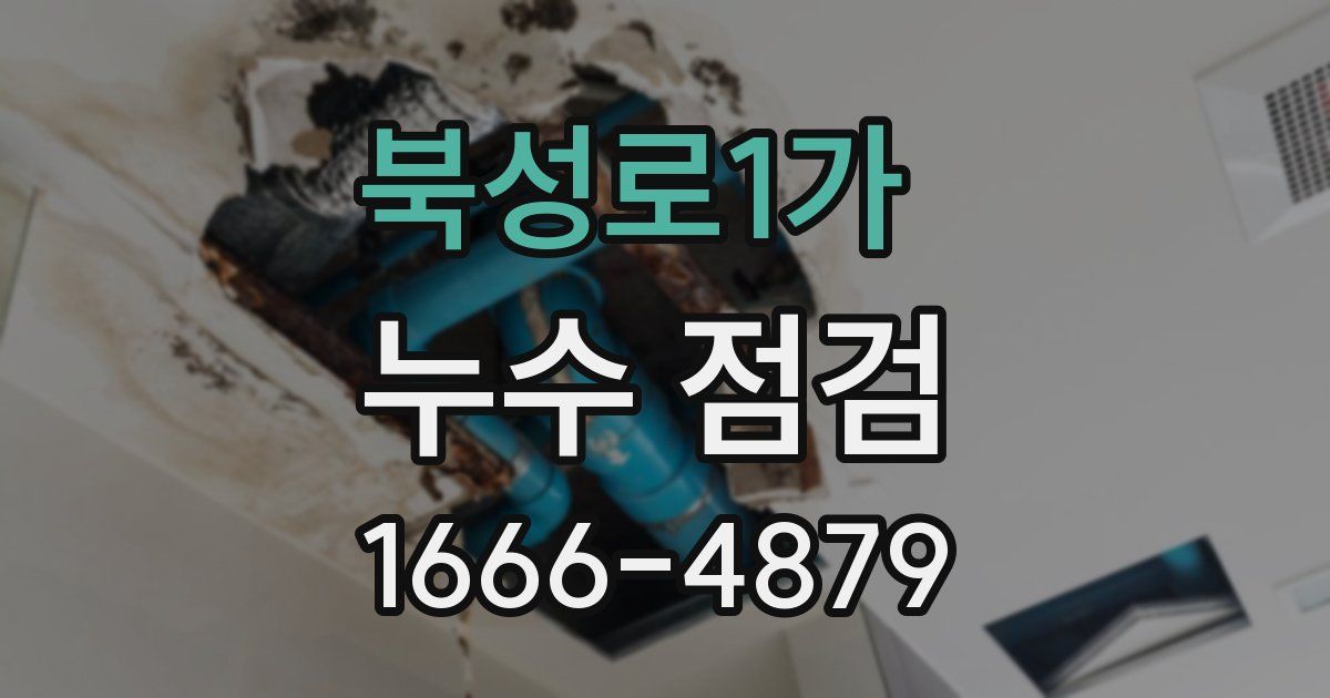 북성로1가 누수 점검