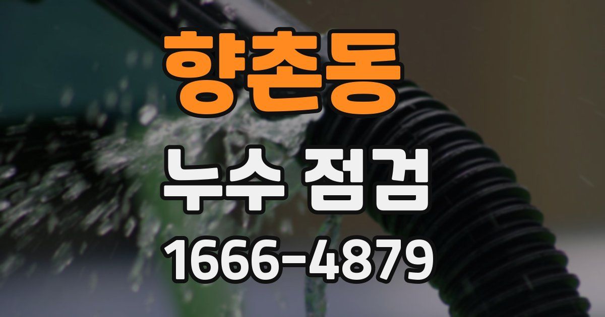 향촌동 누수 점검