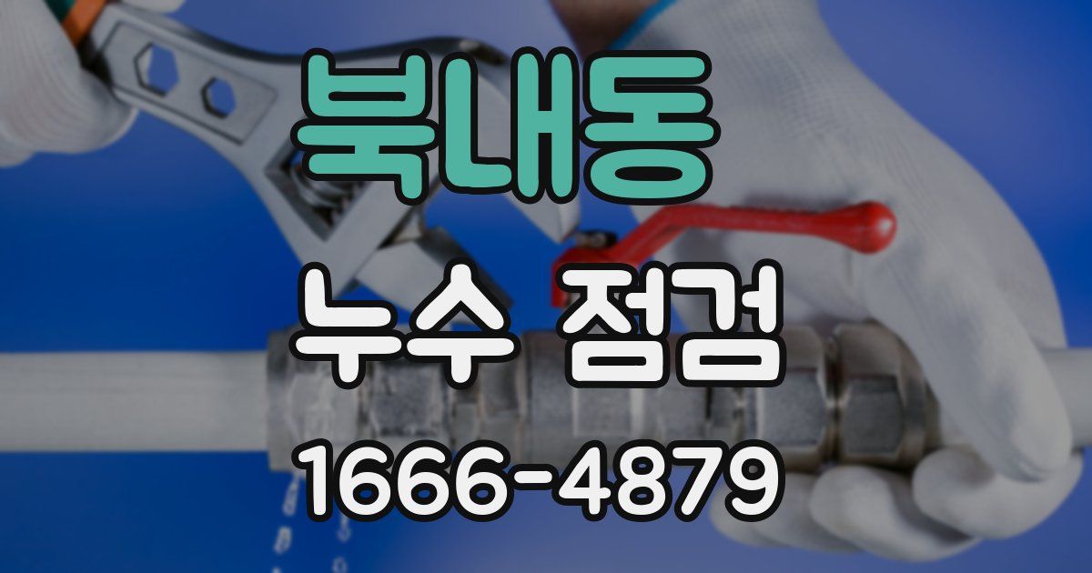 북내동 누수 점검