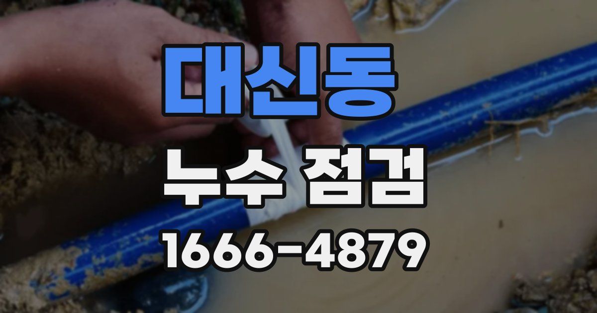 대신동 누수 점검