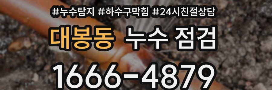 대봉동 누수 점검