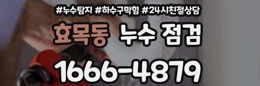 효목동 누수 점검