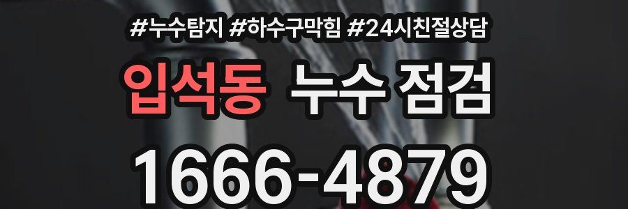 입석동 누수 점검