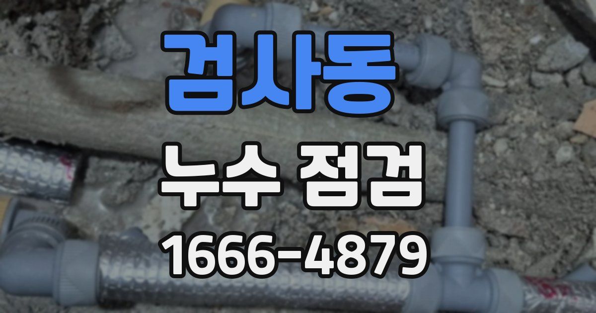 검사동 누수 점검