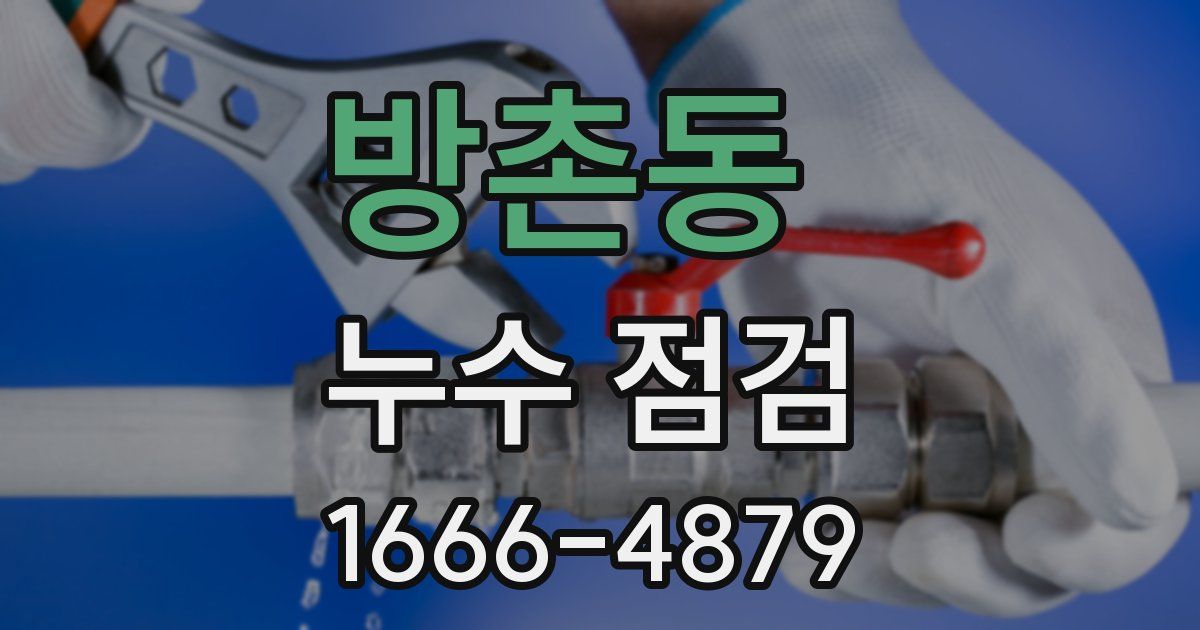 방촌동 누수 점검