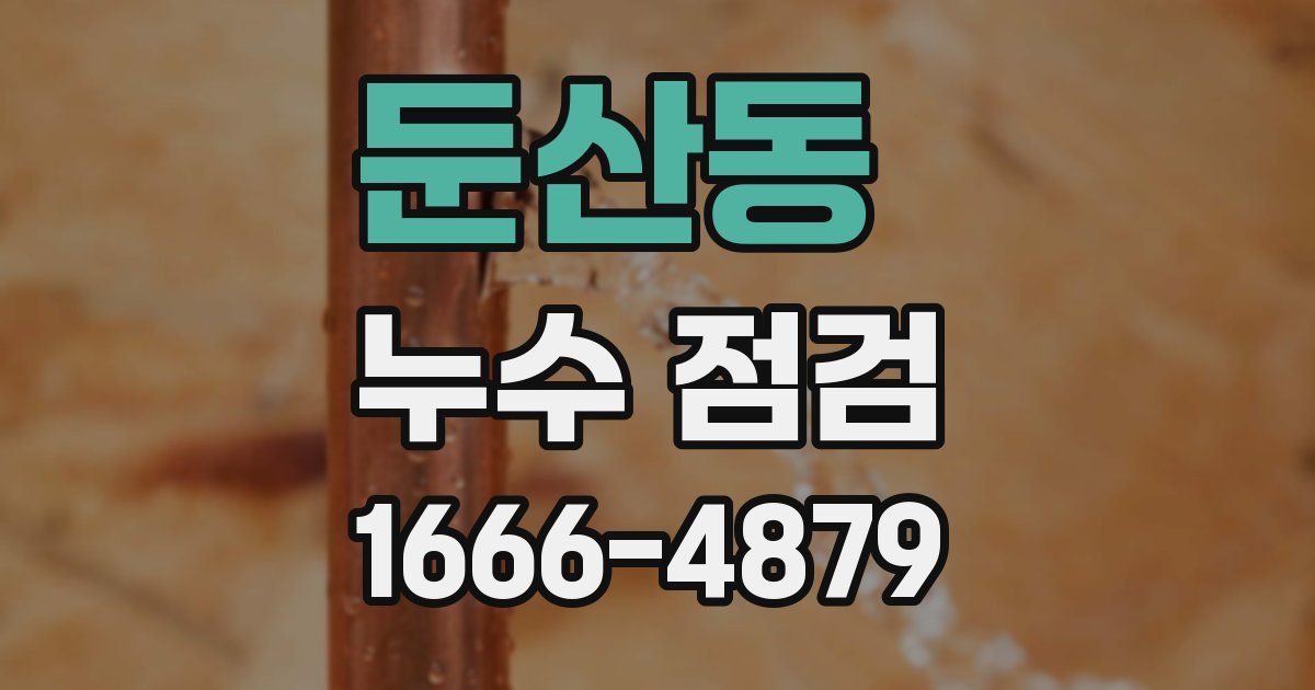 둔산동 누수 점검