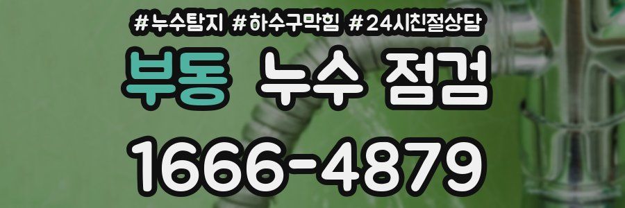 부동 누수 점검