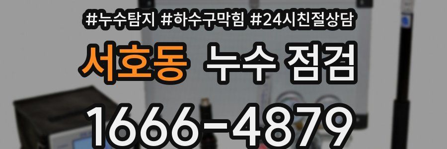 서호동 누수 점검
