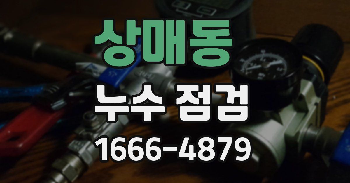 상매동 누수 점검