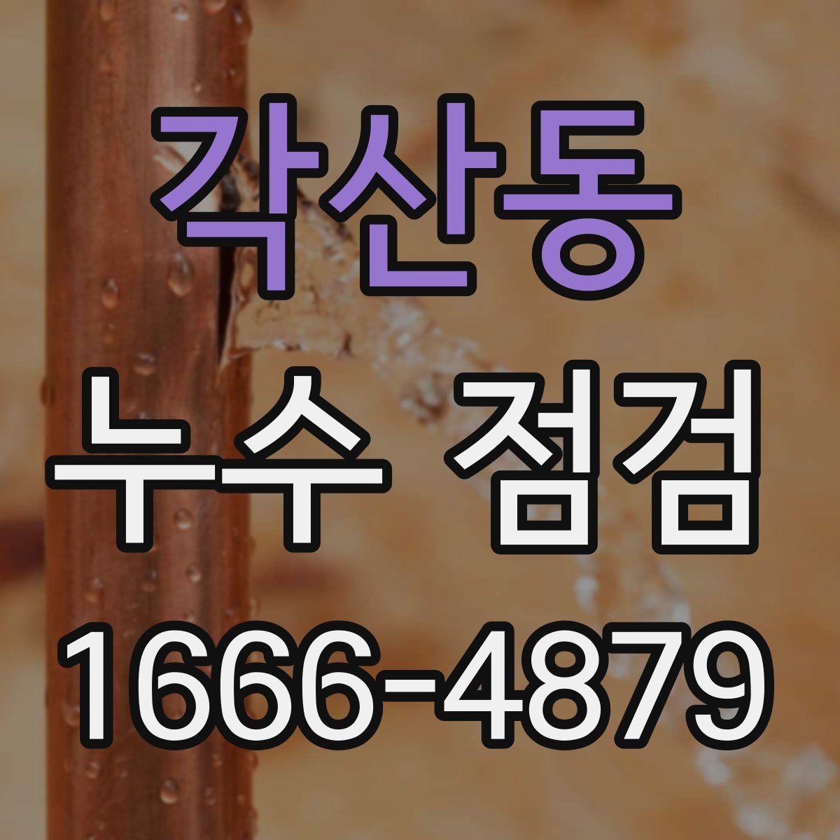 각산동 누수 점검