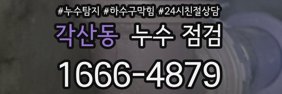 각산동 누수 점검